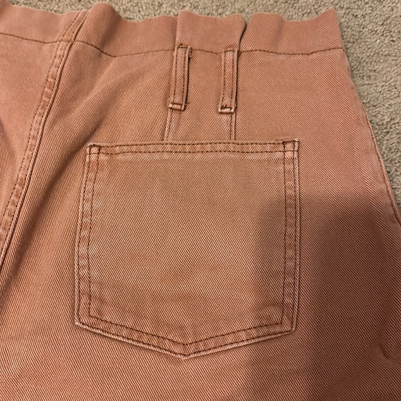 Free People Peach Paperbag High Waisted Shorts - Picture 6 of 7